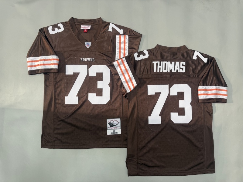 Men 2025 Cleveland Browns #73 Thomas brown Throwback Limited NFL Jersey style 001->cleveland browns->NFL Jersey